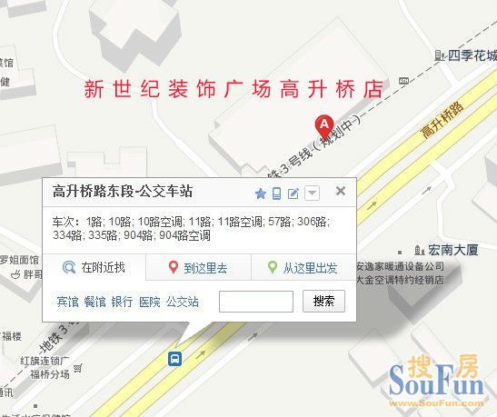 成都大型建材市场地图，图标，公交线路汇总
